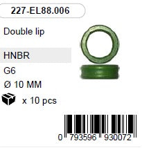 Ø 10 mm HNBR Dual lip