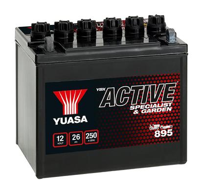 12V 26Ah 250A Yuasa Garden aku 26Ah 187x127x181 -/+