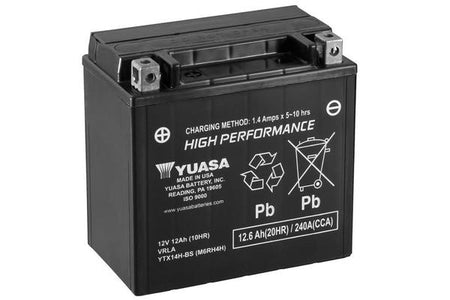 12V Yuasa High Performance MF 12,6Ah 150X87X145