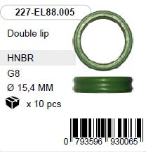 Ø 15,4 mm HNBR Dual lip