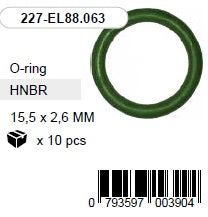 15,5 x 2,6 mm HNBR O-rõngas