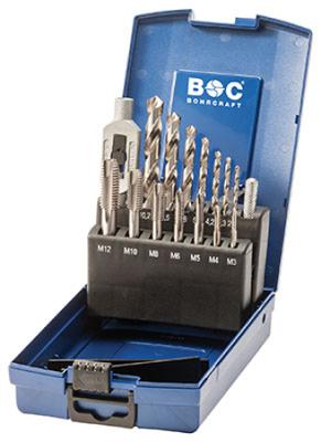 Masinkeermepuuride komplekt M3-M12 HSS-G puuriteradega