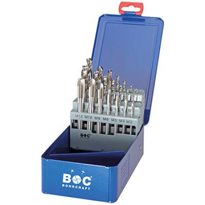 Masinkeermepuuride komplekt M3-M12 HSS-E B+C 35° puuriteradega