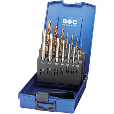 Masinkeermepuuride komplekt M3-12 HSS-E B punane.