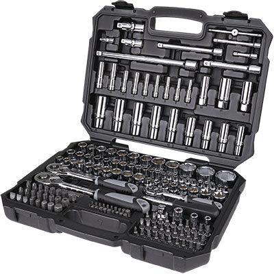Padrunikomplekt 1/4"&3/8"&1/2" BOXO BLACK