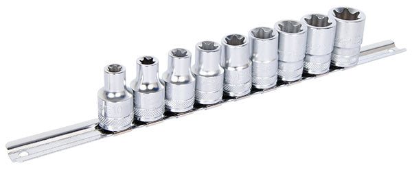 E-Torx 1/2" padrunite komplekt 9-osa.