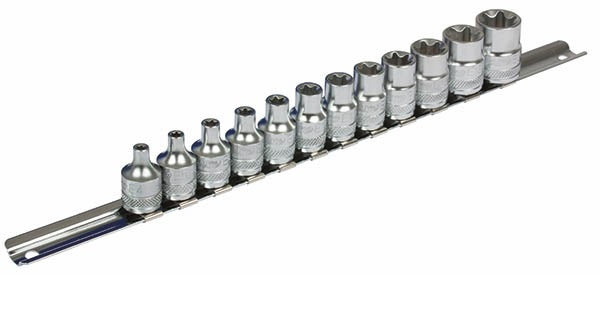E-Torx 3/8" padrunite komplekt 12-osa.