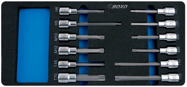 1/2" kuuskant/TORX/ZXN komplekt, 12-osa