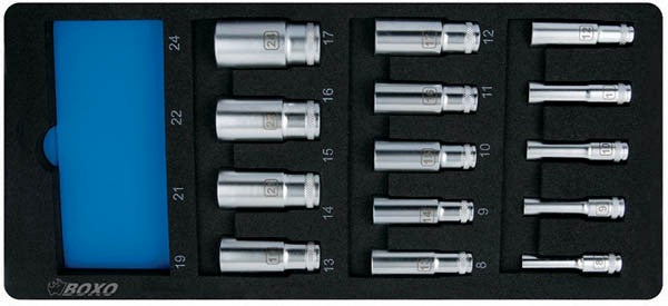 Padrunikomplekt 3/8" PIKAD, 14-osa