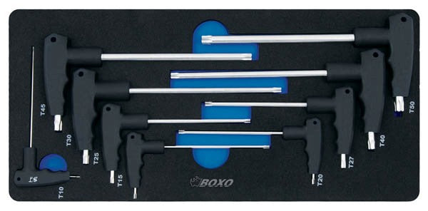 TORX võtmed T-käepide, 9-osa