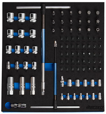 Padrunikomplekt 1/4", 3/8" SPLINE 91-osa