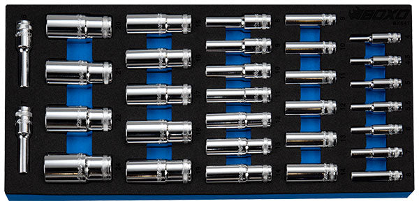 Padrunikomplekt 12-kant pikk, 1/4", 3/8"