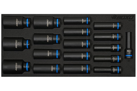 Löökpadrunid PIKAD 1/2" 10-32 mm, 18-osa