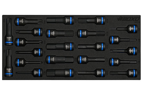 Löökpadrunid 1/2" TORX & HEX 23-osa