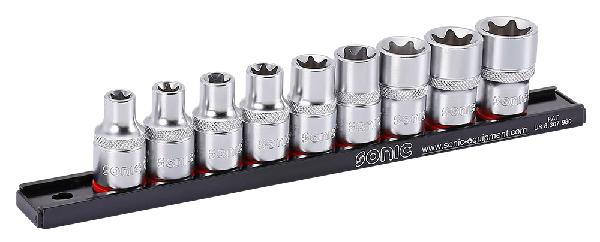 E-Torx 1/2" padrunite komplekt 9-osa.