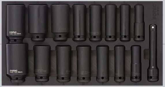 Masinpadrunite komplekt 1/2" 16-osa