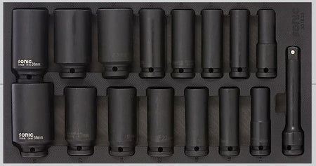 Masinpadrunite komplekt 1/2" 16-osa