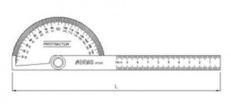 Nurgamõõdik, roostevaba 200 mm