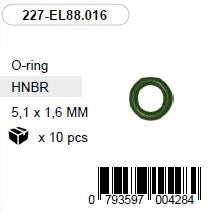 5,1 x 1,6 mm HNBR O-rõngas