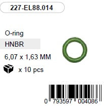 6,07 x 1,63 mm HNBR O-rõngas