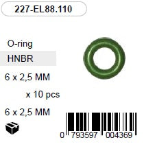 6 x 2,5 mm HNBR O-rõngas