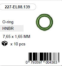 7,65 x 1,65 mm HNBR O-rõngas