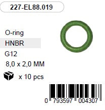 8,0 x 2,0 mm HNBR O-rõngas