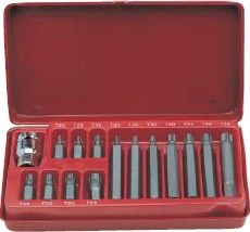 TORX komplekt 1/2" 15-osa