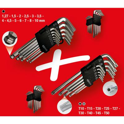 L-kuuskantide ja TORX TR komplekt 22-osa
