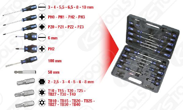 Kruvikeeraja komplekt ERGOTORQUEplus 39-osa