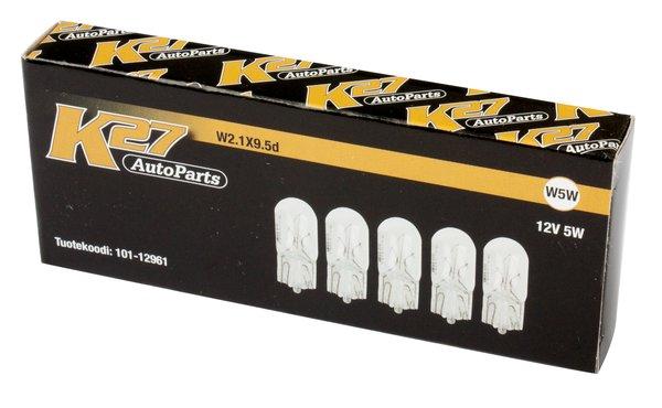AUTOL.K27 W5W 12V 5W W2,1X9,5D