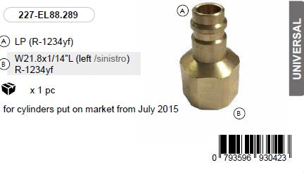 Ballooniadapter LP R-1234yf