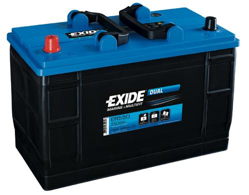EXIDE 115AH 550A 350X175X235 EXIDE DUAL +/-