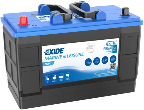 EXIDE 120AH 760A 570Wh 349X175X235 DUAL +/-