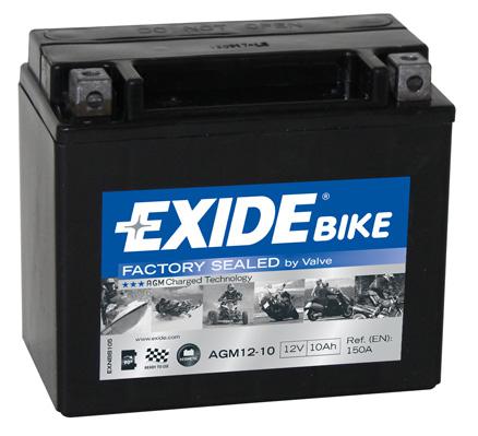 EXIDE 12V AGM 10Ah 180A(EN) 150x87x130 +/-
