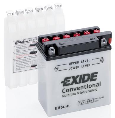 EXIDE 12V HOOLDATAV 5Ah 65A(EN) 120x60x130 -/+
