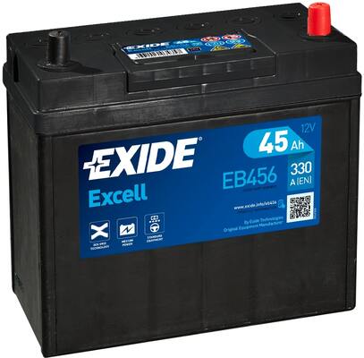 EXIDE 45AH 330A EXCELL 234X127X220 -/+
