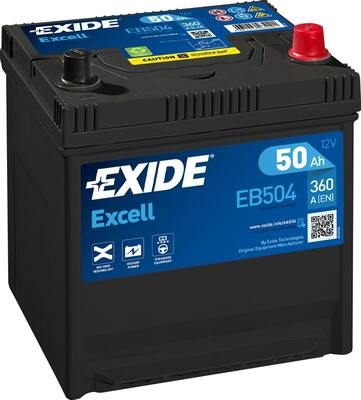 EXIDE 50AH 360A 200X173X222 EXCELL