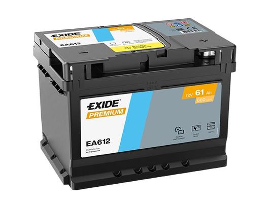EXIDE 61AH 600A PREMIUM 242X175X175 -/+