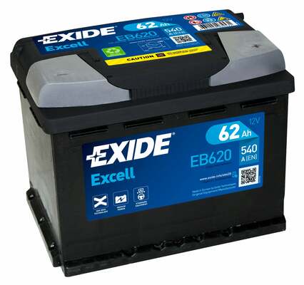 EXIDE 62AH 540A 242X175X190 EXCELL -/+