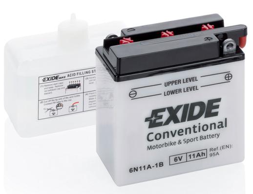 EXIDE 6V HOOLDATAV 11Ah 95A(EN) 121x59x131 -/+