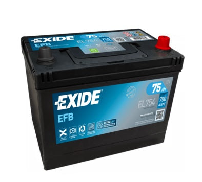 EXIDE 75AH 750A 260X173X222 EFB -/+