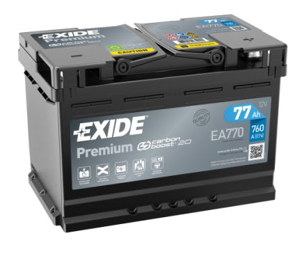 EXIDE 77AH 760A PRE 278X175X190 -/+