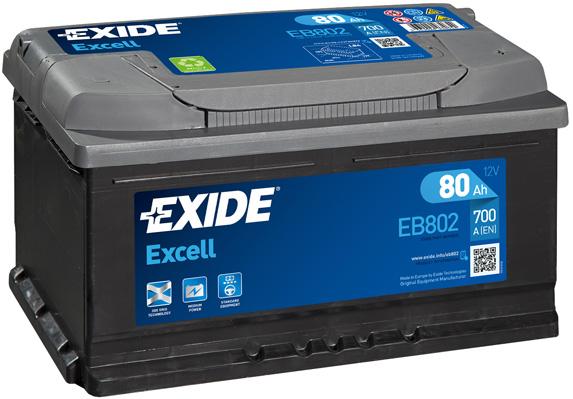 EXIDE 80AH 700A 315X175X175 EXCELL -/+