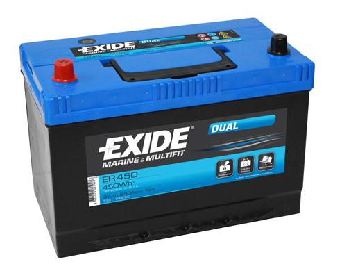 EXIDE 95AH 450A 310X175X225 EXIDE DUAL +/-