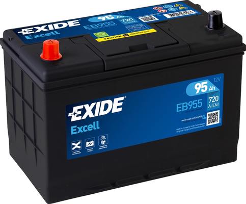 EXIDE 95AH 760A 306X173X225 EXCELL +/-