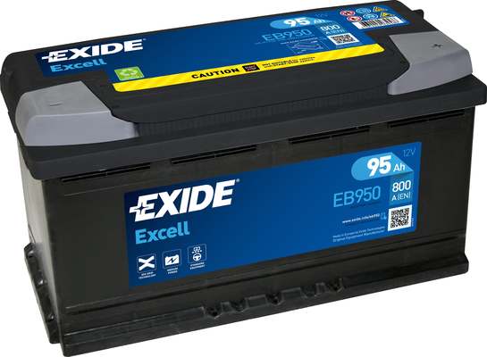 EXIDE 95AH 800A 353X175X190 EXCELL -/+