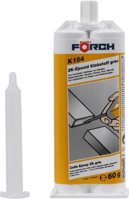 FÖRCH K154 2K EPOXY ADHESIVE CHEMICAL METAL 60G FOR GUN