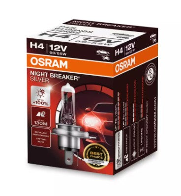 H4 60/55W 12V P43T NIGHT BREAKER SILVER