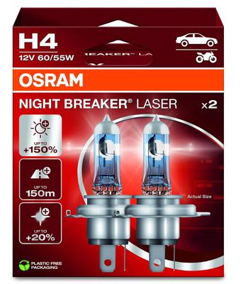 H4 60/55W NIGHT BREAKER LASER® +150%